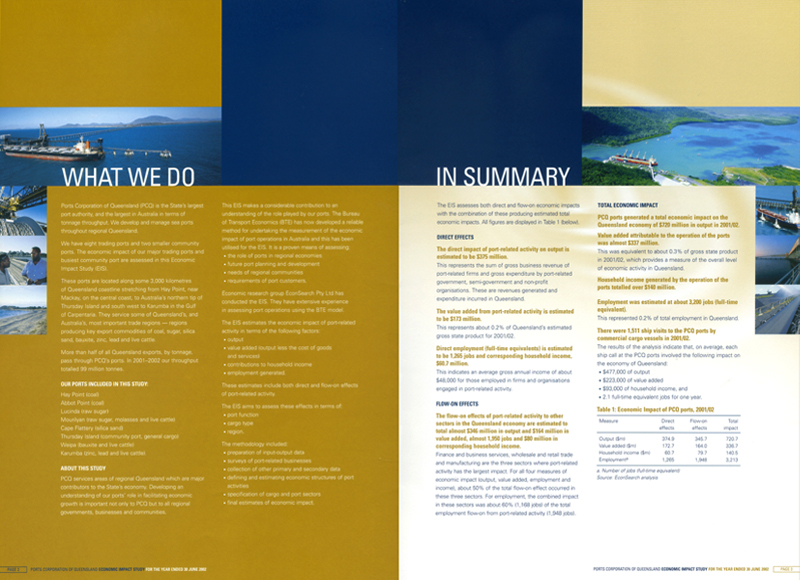 Ports Corporation Queensland - Corporate publication design and production