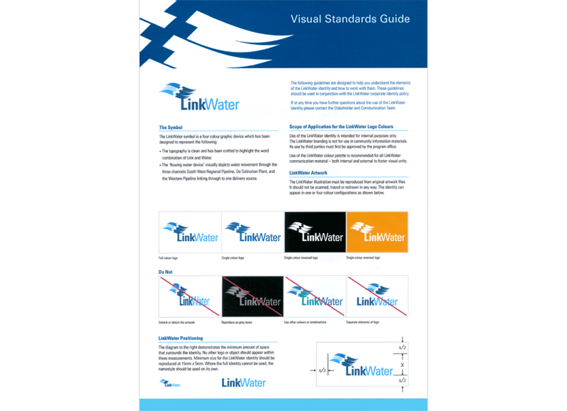 Linkwater - Visual standards guide design
