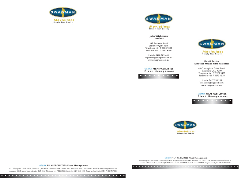 Movielines (Swagman Motorhomes) - Stationery design