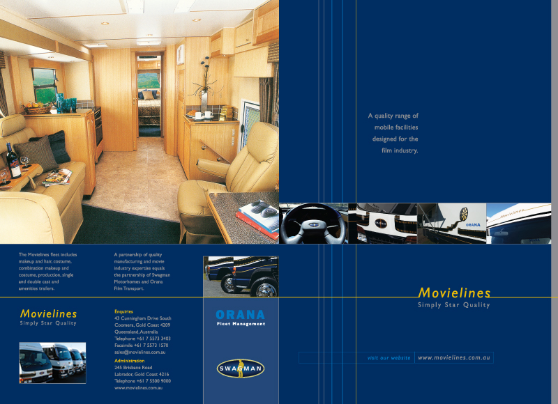 Movielines (Swagman Motorhomes) - Product brochure design