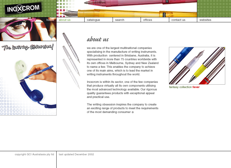 Inoxcrom Artex - Concept development and site design