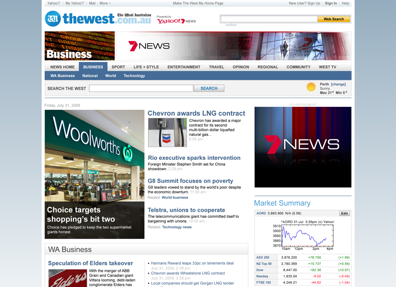The West Australian - User experience design, Interaction design, Visual design