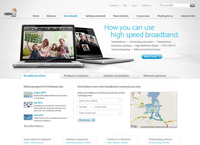 National Broadband Network (NBN) - User experience design, Interaction design, Visual design