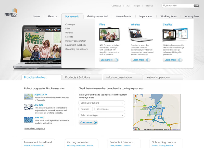 National Broadband Network (NBN) - User experience design, Interaction design, Visual design