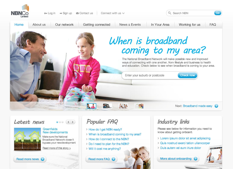 National Broadband Network (NBN) - User experience design, Interaction design, Visual design